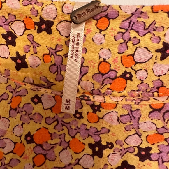 Free People Pennie Mini Dress in Yellow Combo - Picture 6 of 6